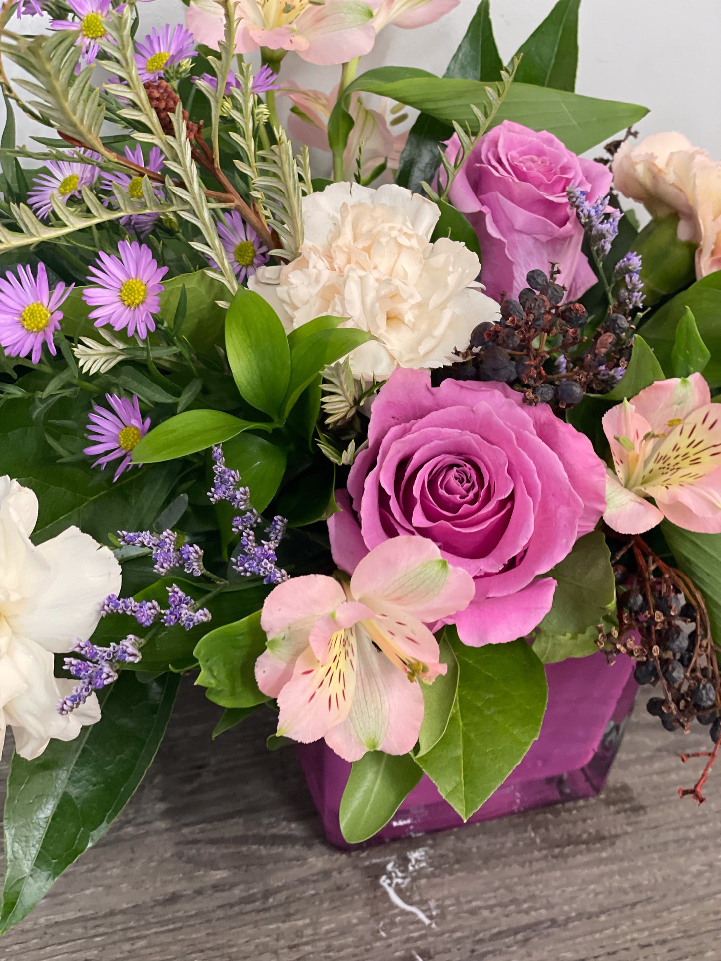 Blushing pink floral arrangement