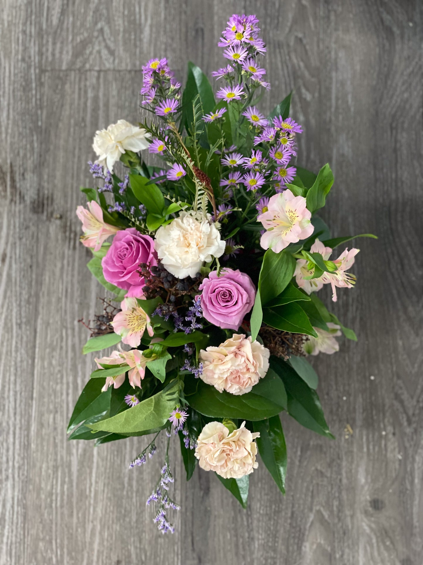 Blushing pink floral arrangement