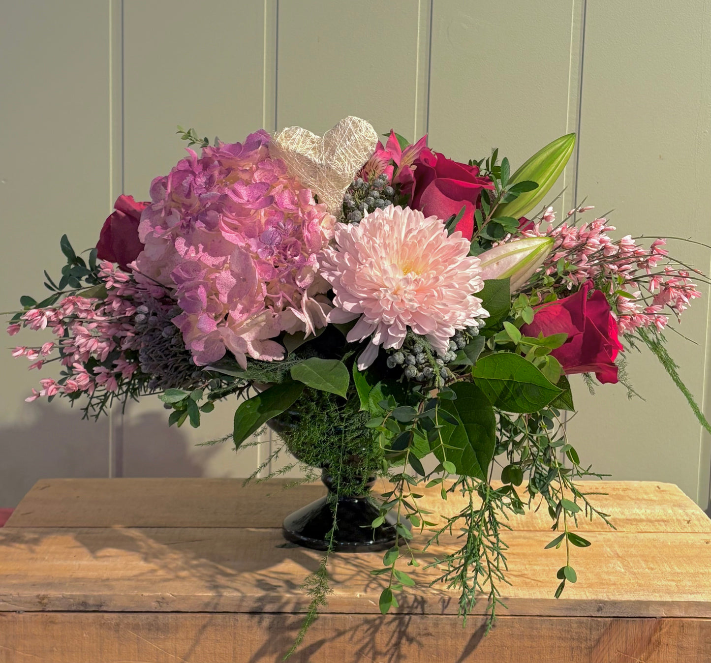 💕 Devotion in Bloom Pedestal Arrangement | Luxury Valentine’s Flowers Okotoks