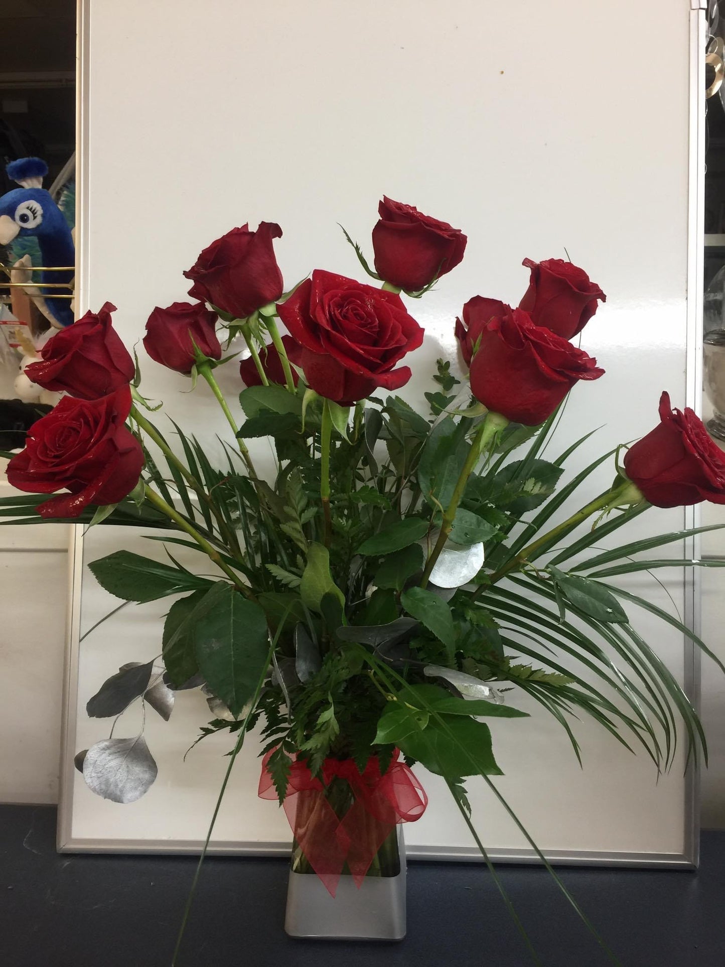 Long-Stemmed Roses in Vase