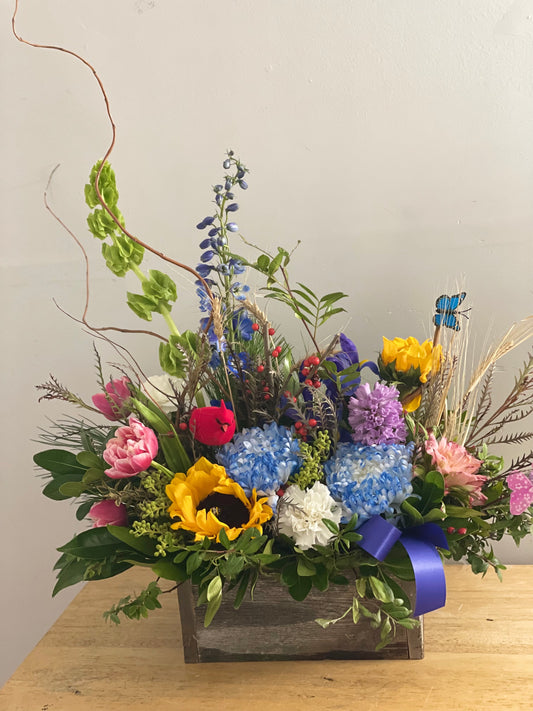 Gardener's Special Barnwood Floral Arrangement